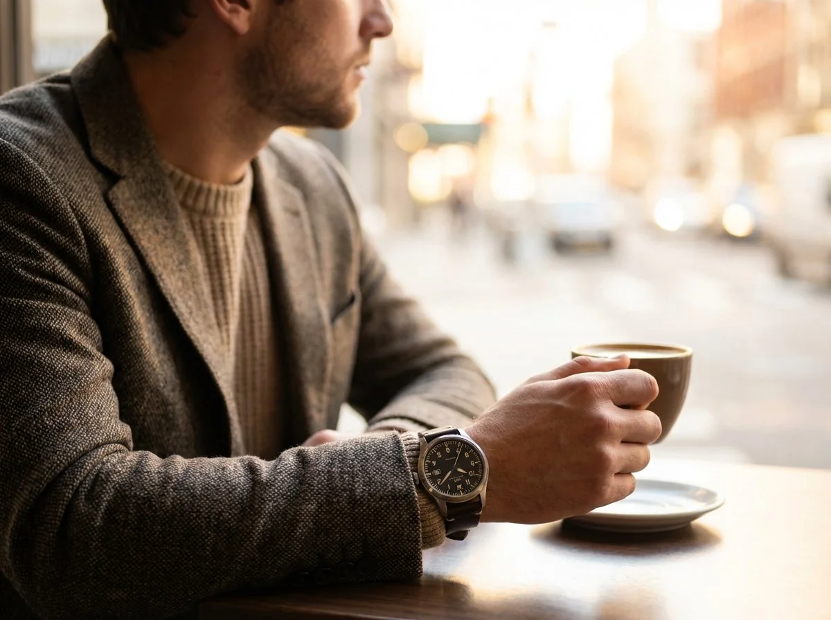 Montre AVI-8 en situation - style aviation et élégance