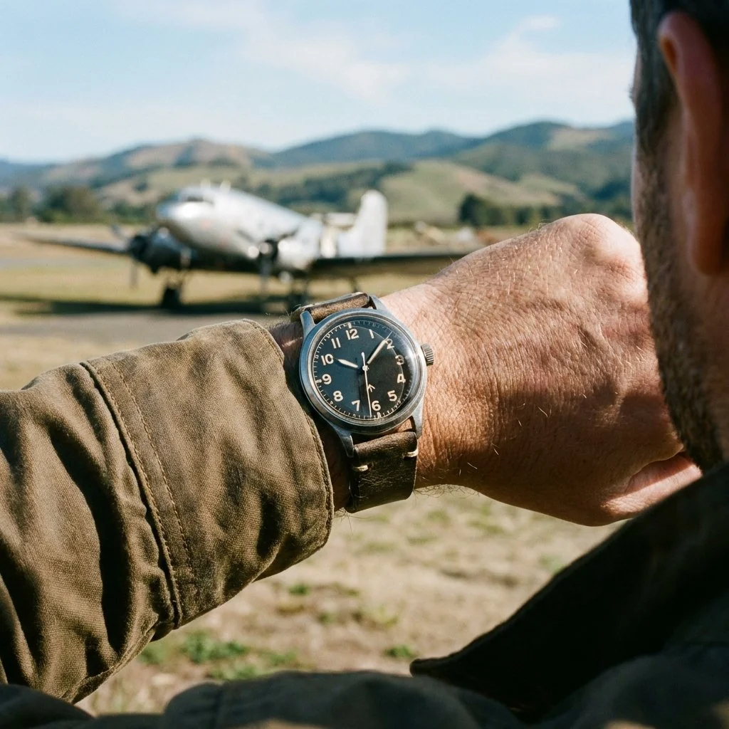 Montre AVI-8 au poignet - style casual