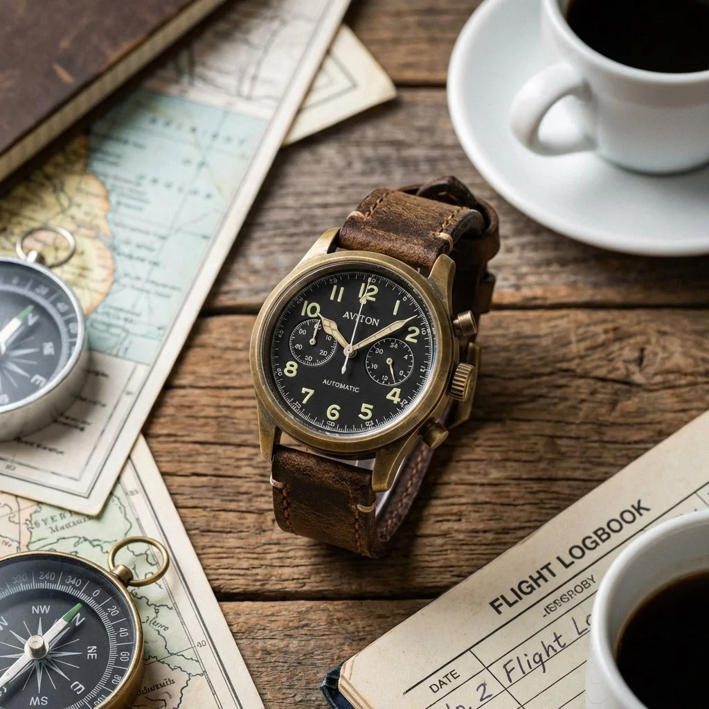 Montre AVI-8 en situation lifestyle